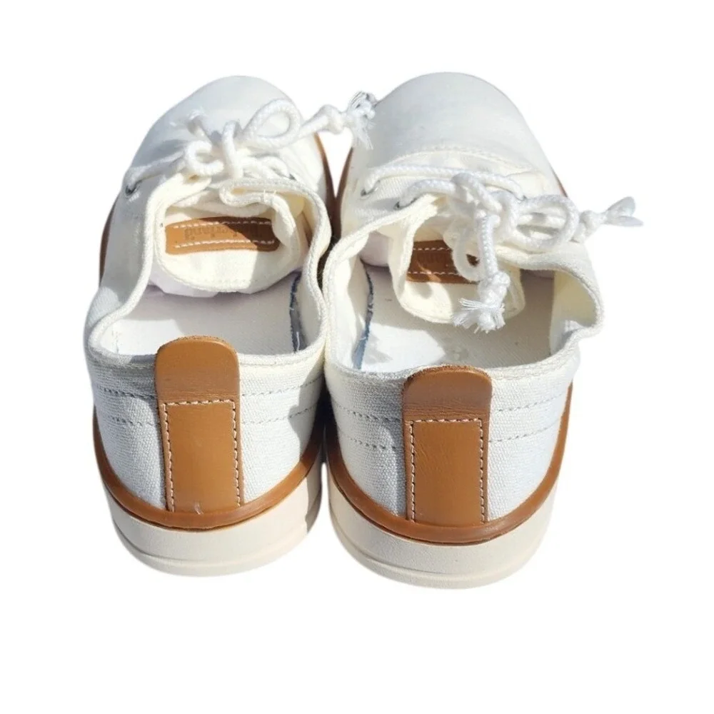 Timberland Mens White Canvas Boat Shoes Sneakers TB0A6CNJET7 Size 7.5W
